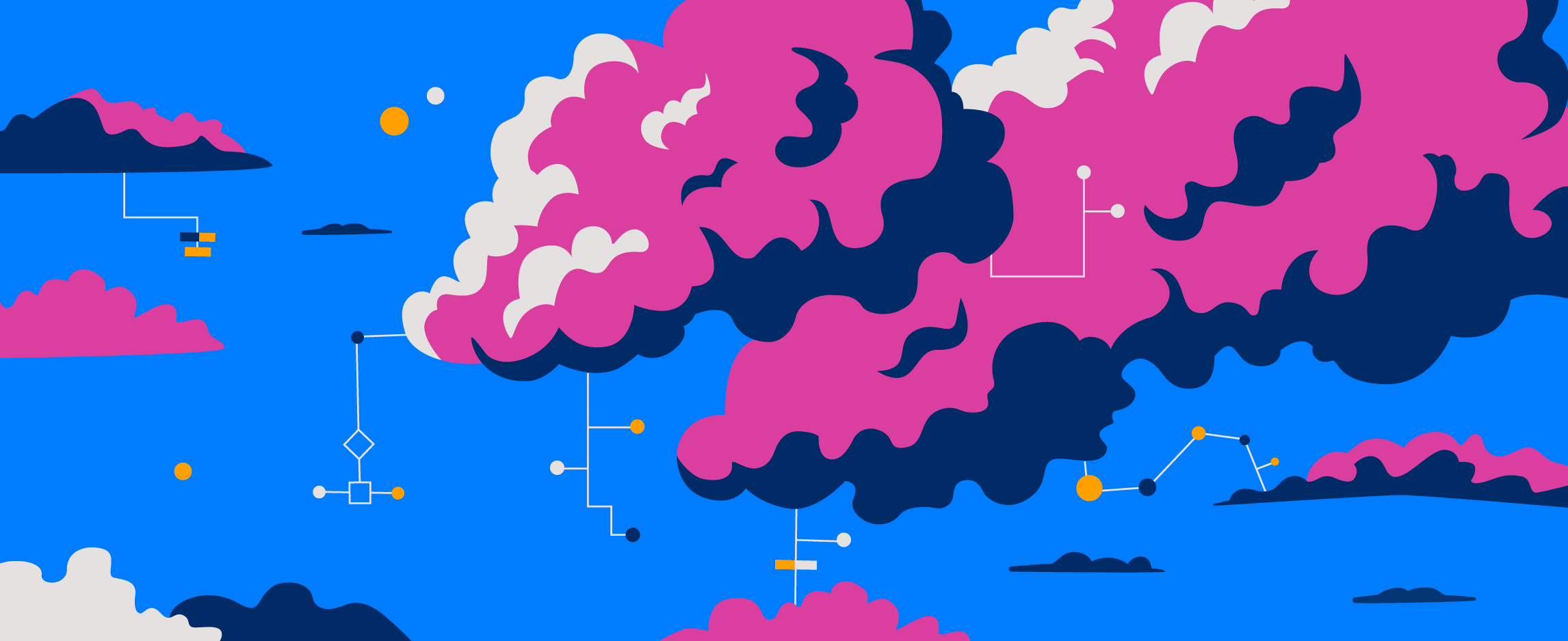 Illustration depicting cloud storage.