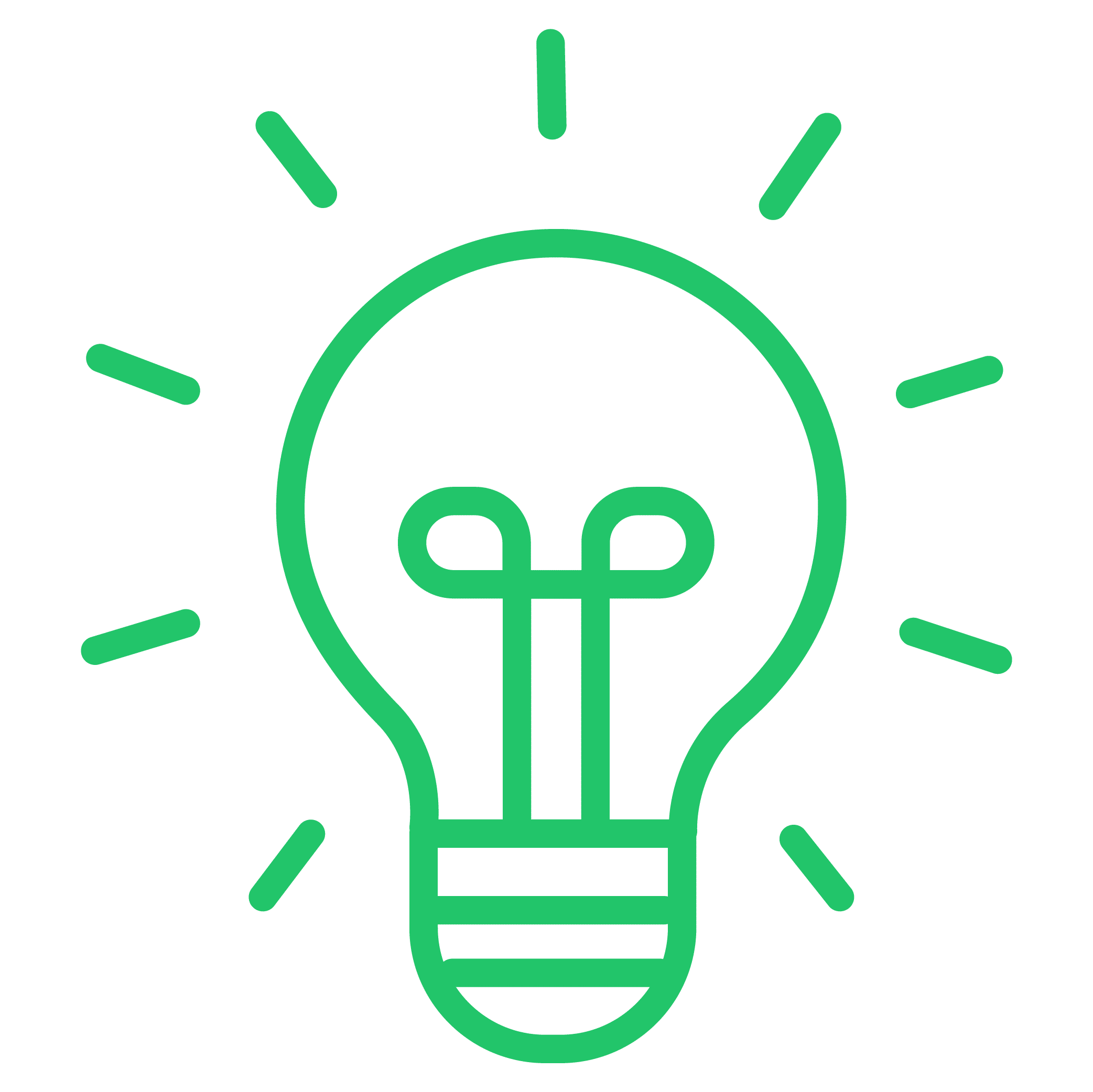Icon of a lightbulb being used to represent knowledge, knowledge sharing, or a knowledge platform