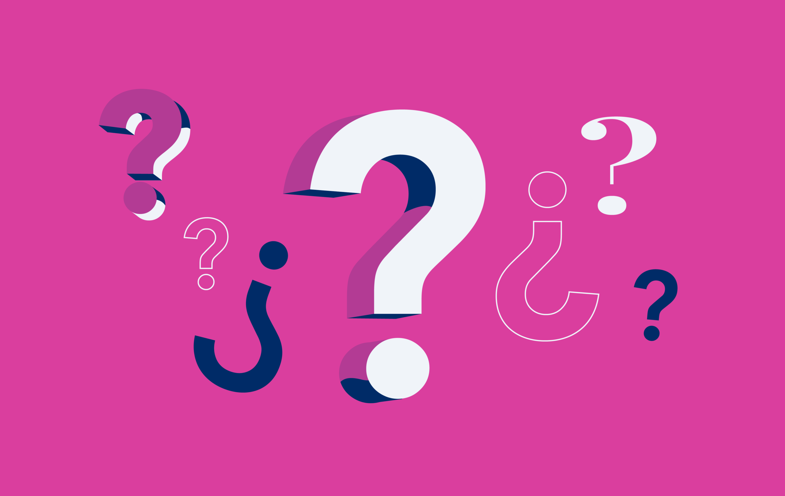 an abstract illustration of multiple question marks