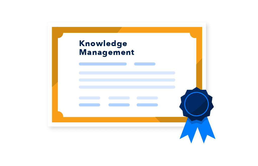 Illustration of a knowledge management certificate