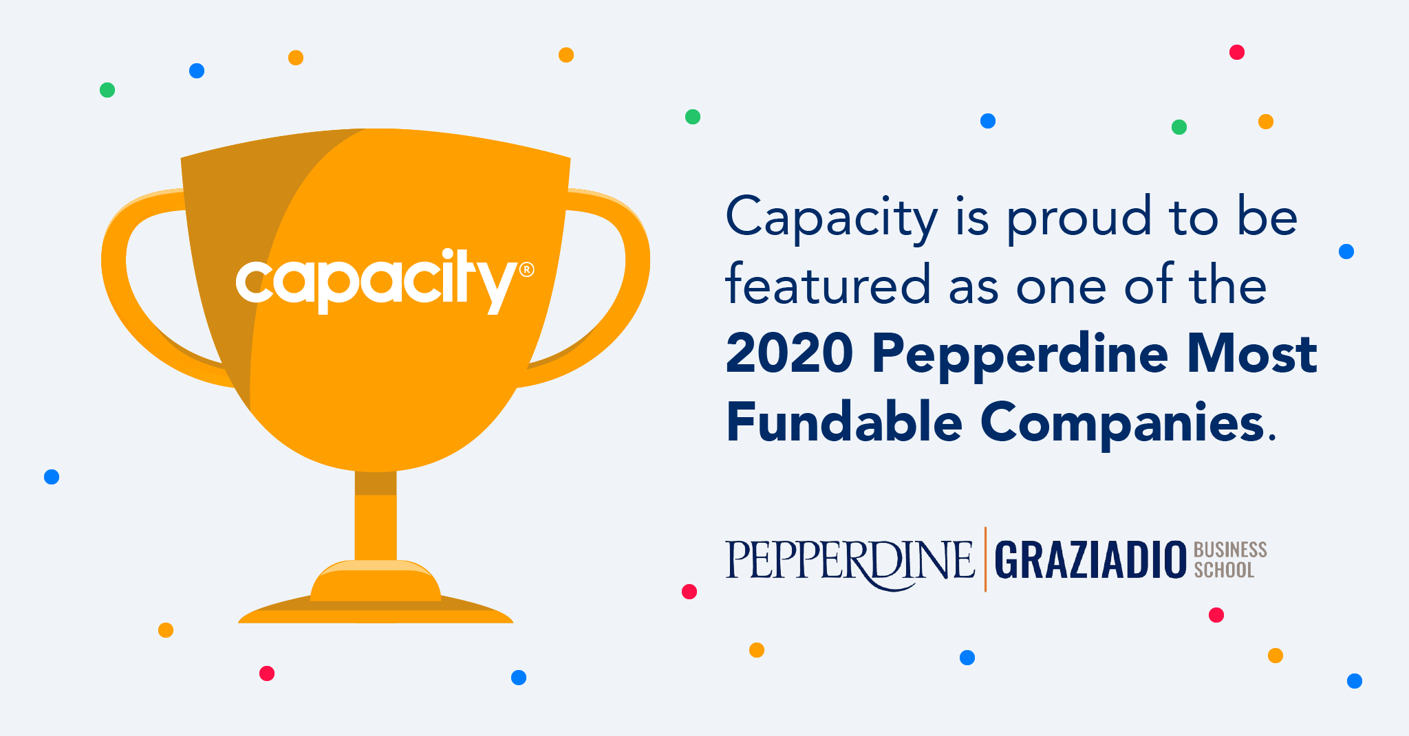 Capacity Ranked Most Fundable Company by Pepperdine Graziadio Business School