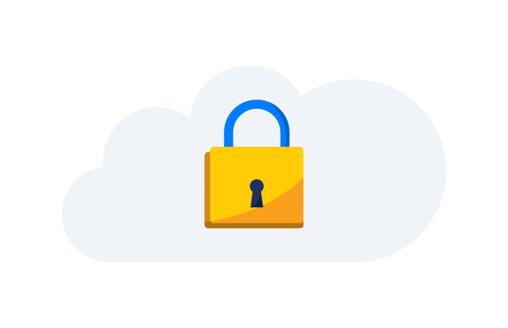 Illustration of a cloud storage security