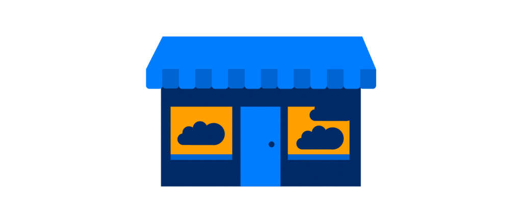 Illustration of a cloud vendor