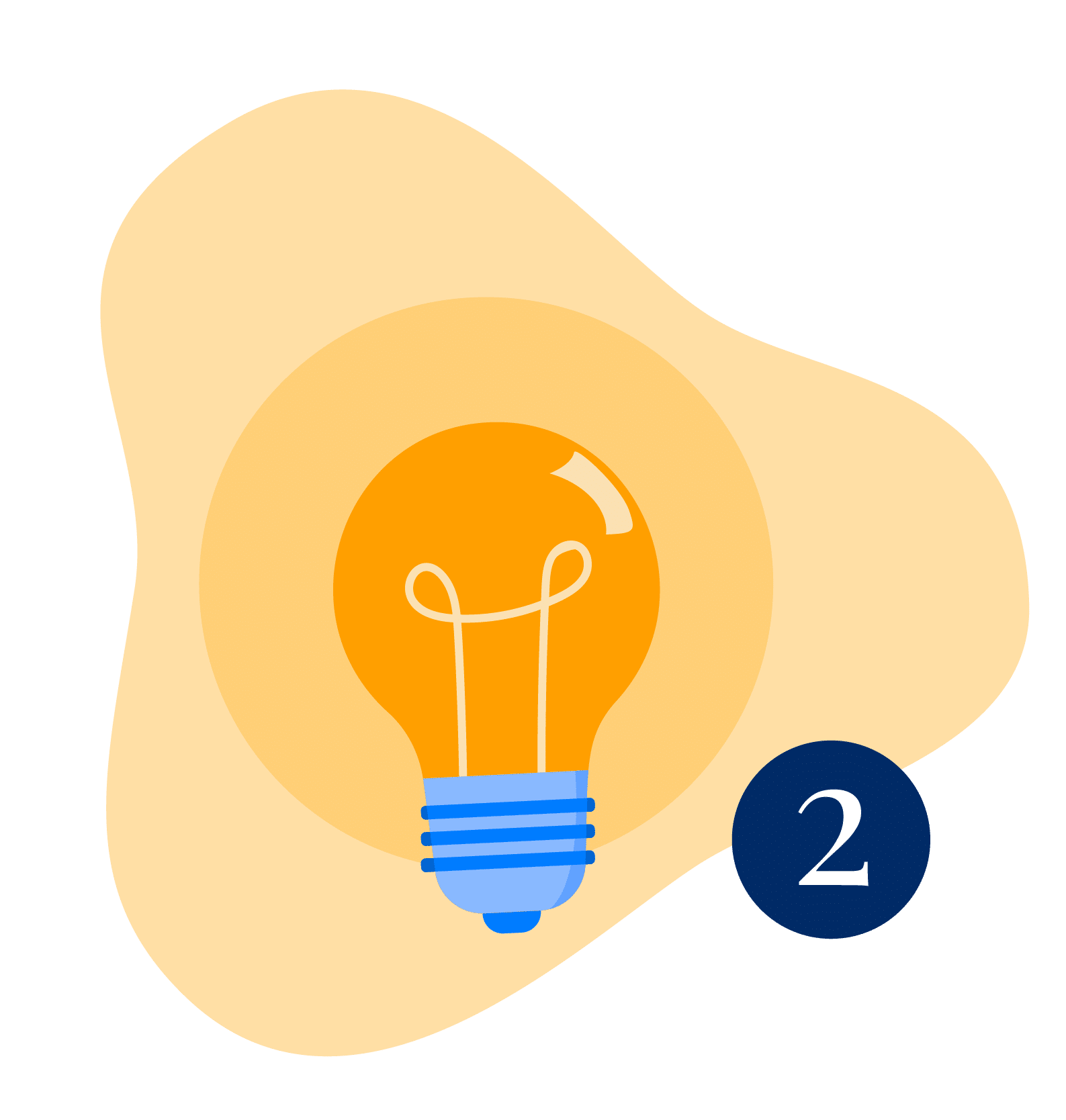 Build your knowledge base, Illustration of a lightbulb