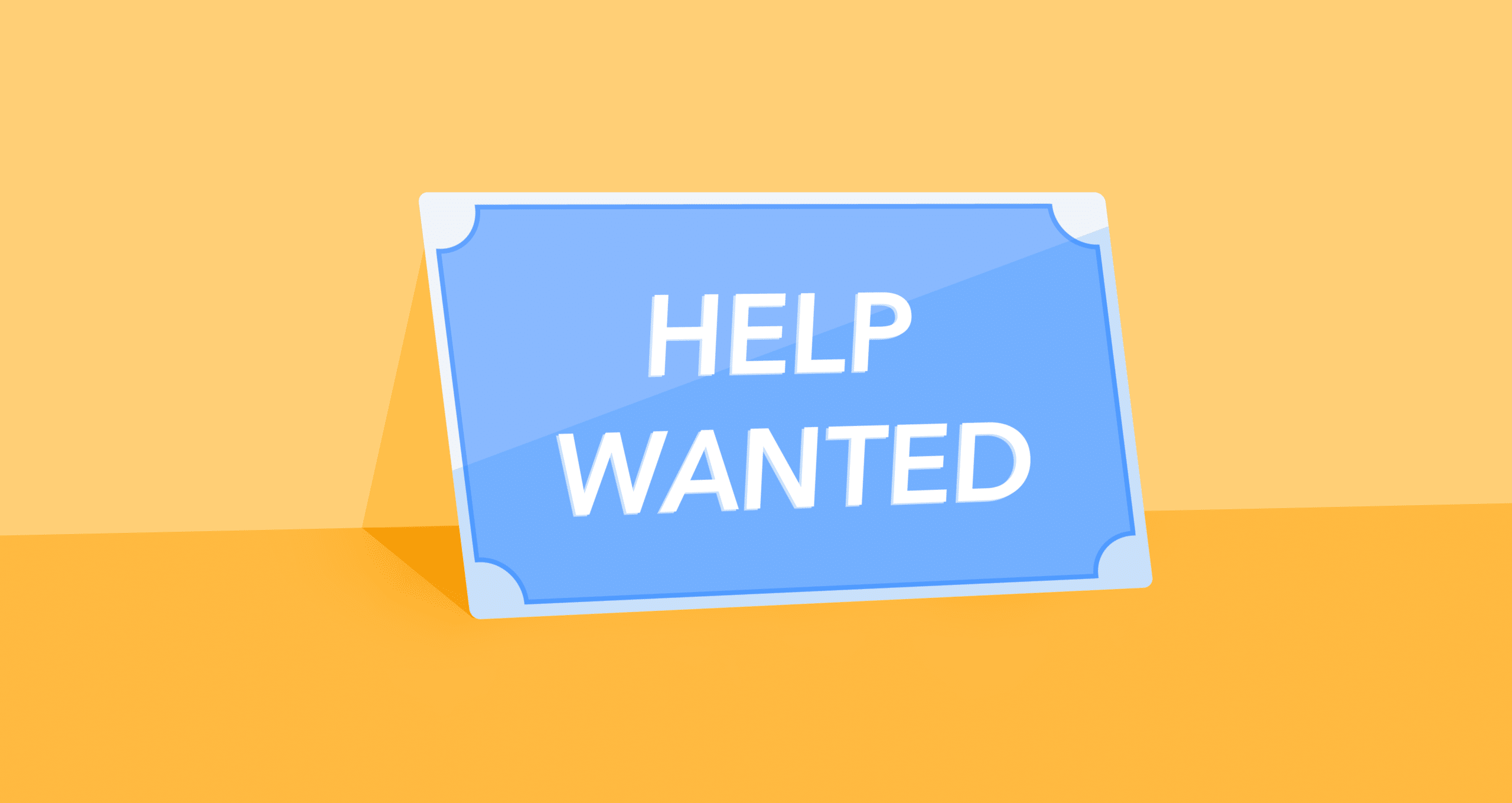 illustration of a help wanted sign