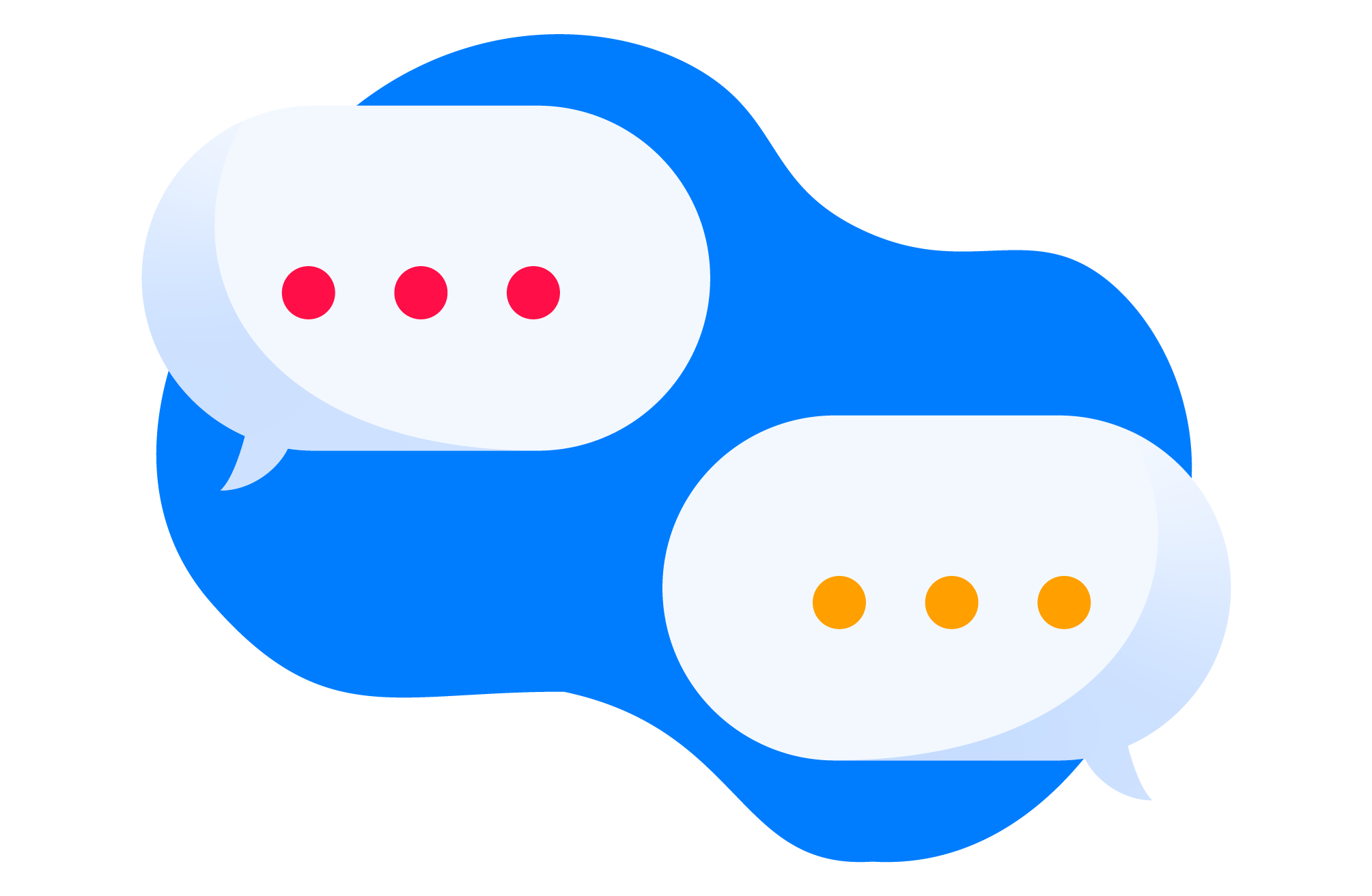 Two chat bubbles