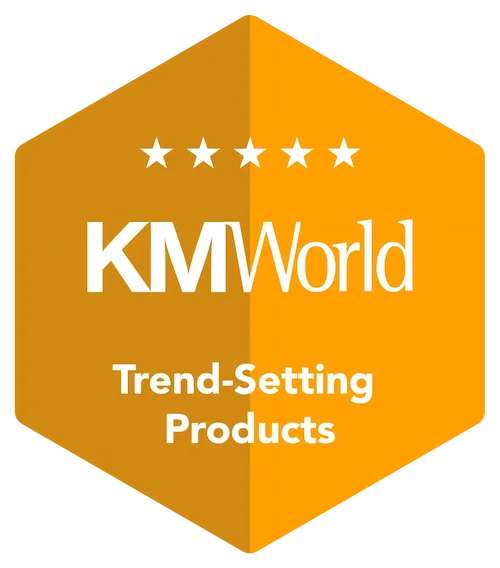 Award from KM World for Trend Setting Products of 2021