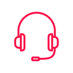 Headset icon representing a support employee or a helpdesk