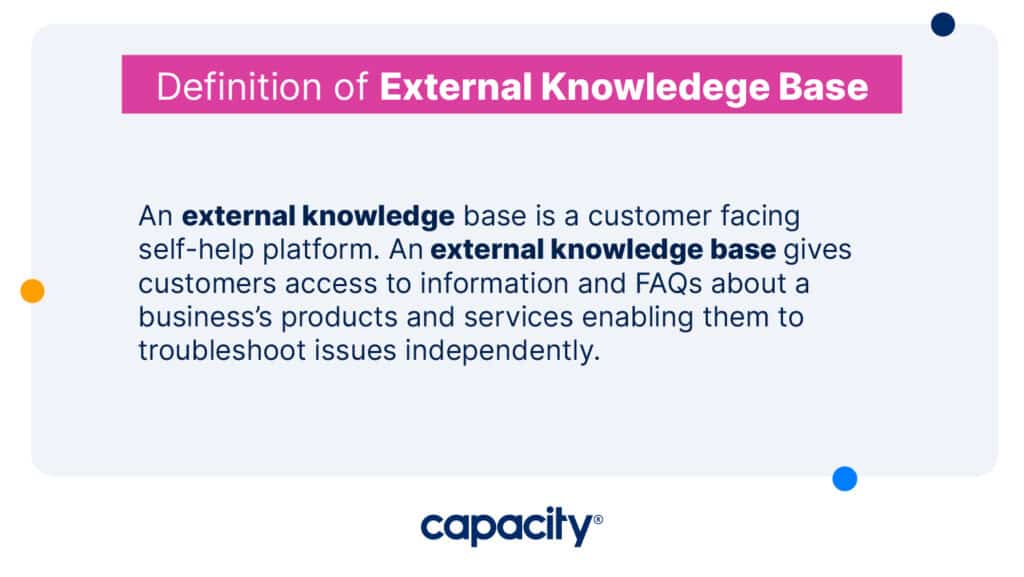 Image explaining the definition of external knowledge base.