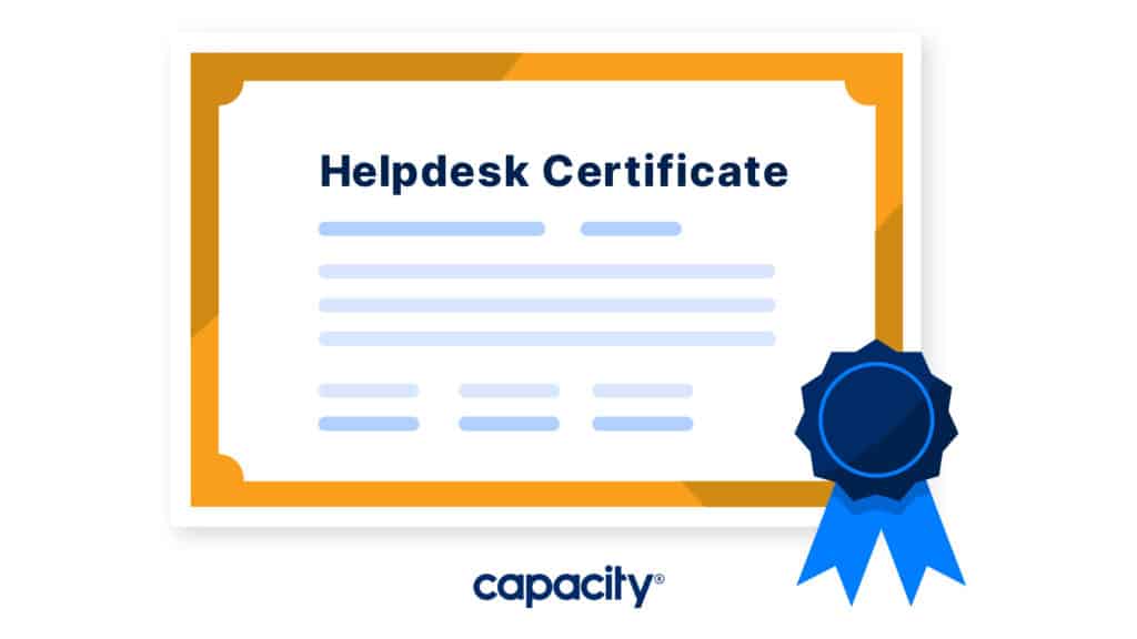 Image showing a helpdesk certificate.