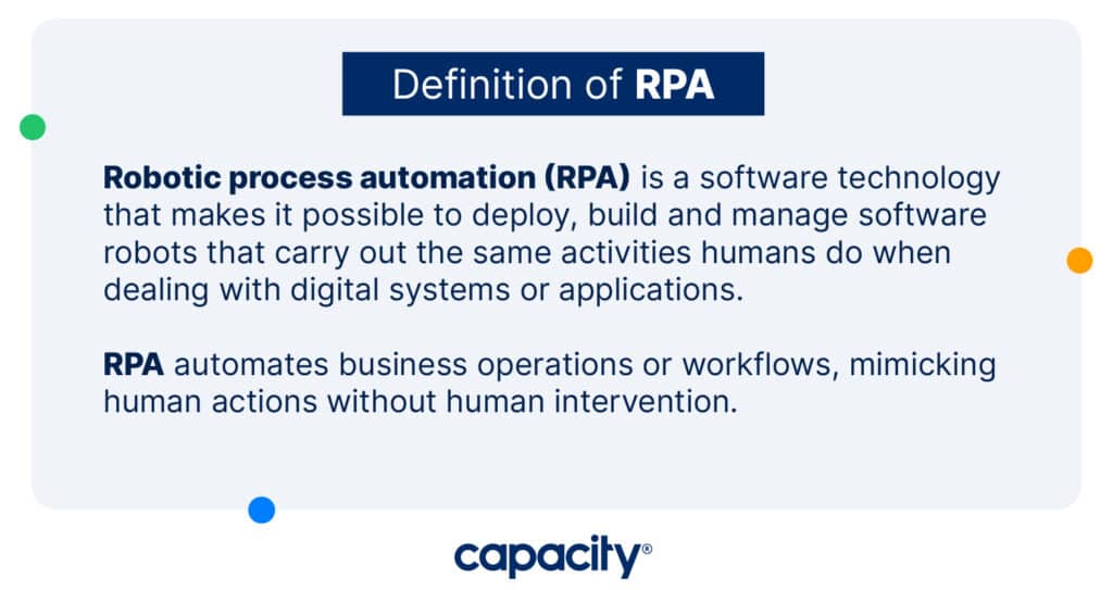 Image explaining the definition of RPA.