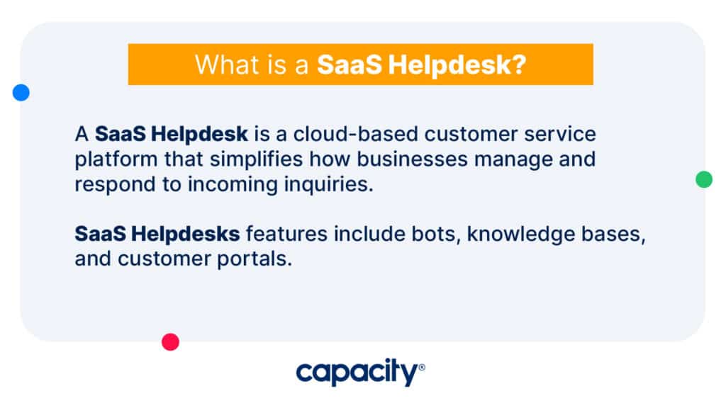 Image explaining the definition of a SaaS helpdesk.