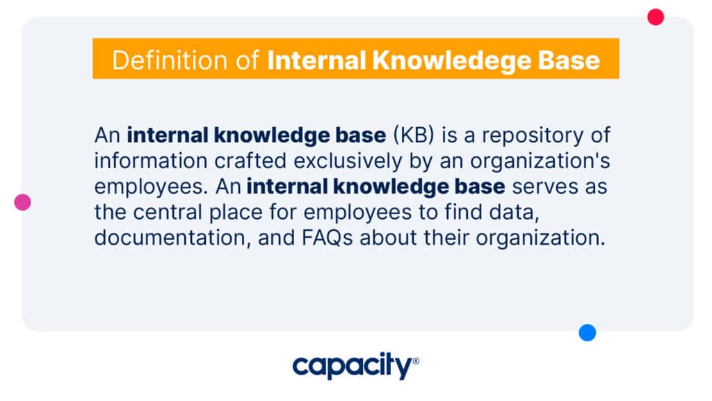 Image explaining the definition of internal knowledge base.