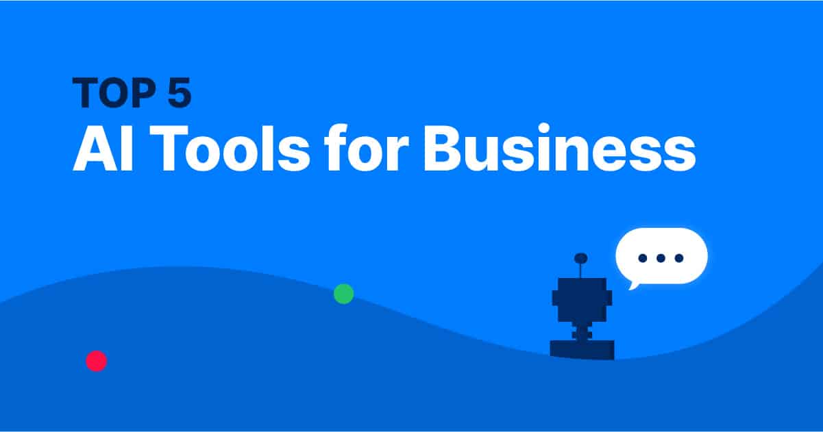 AI tools for business header image