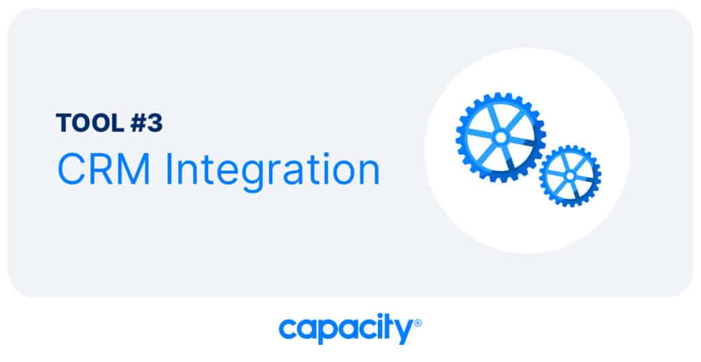 Image showing gears to represent CRM integration