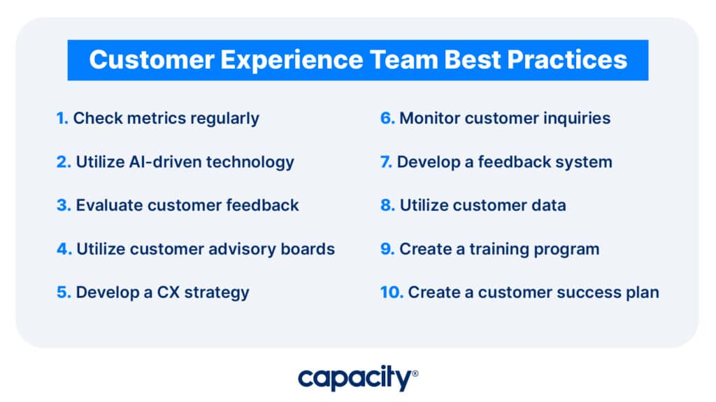 Image showing customer experience team best practices.