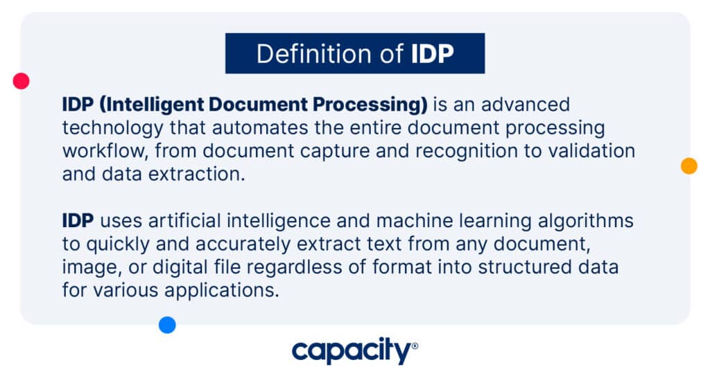 Image showing the definition of IDP