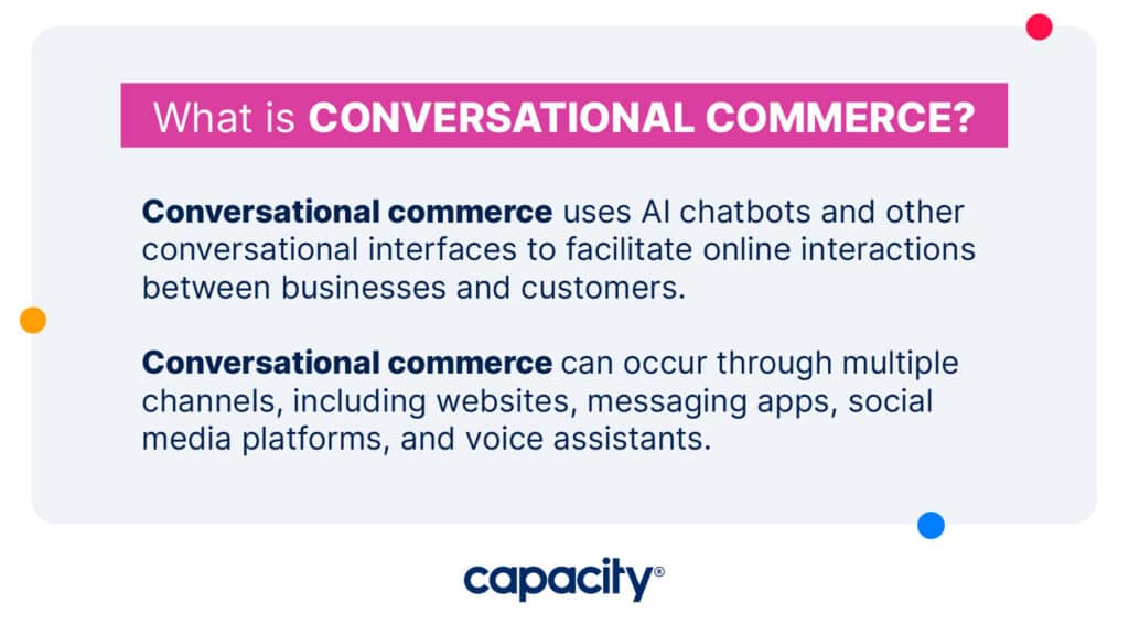 Image showing the definition of conversational commerce.