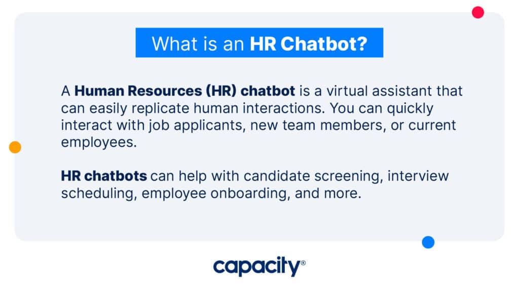 Image explaining the definition of HR chatbot.