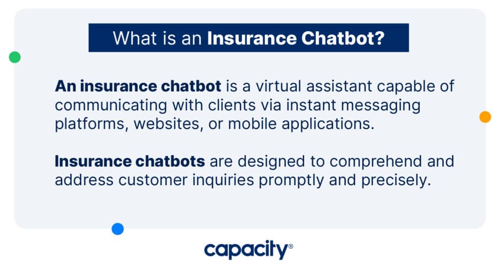 Image showing the definition of an insurance chatbot.