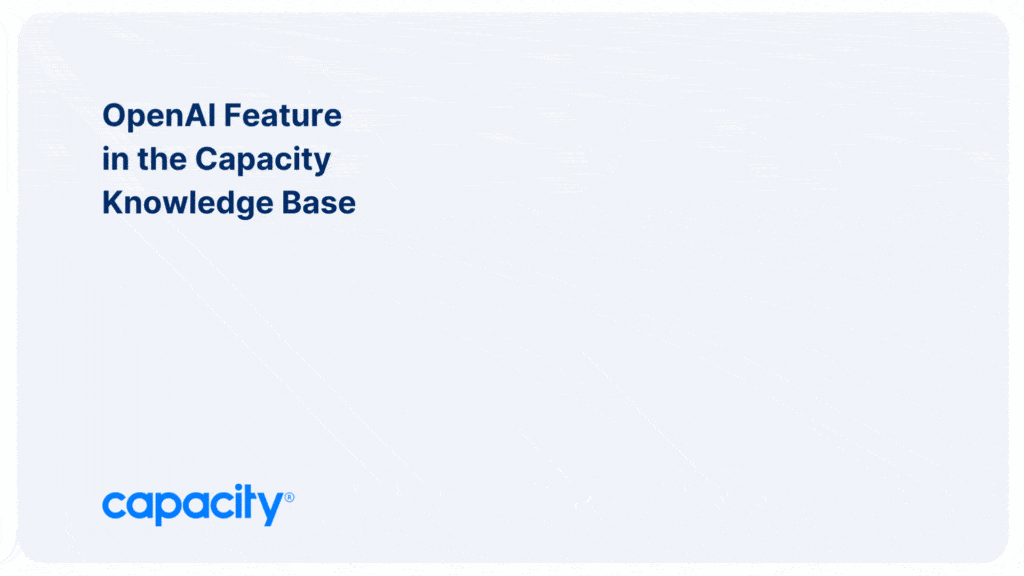 Graphic showing OpenAI in the Capacity Knowledge Base.