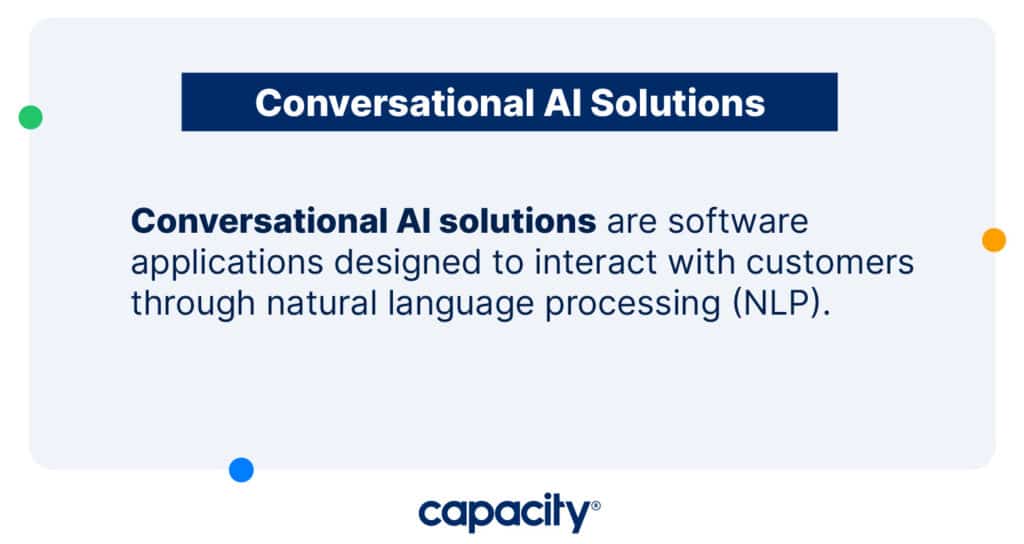 Image showing the definition of conversational AI solutions