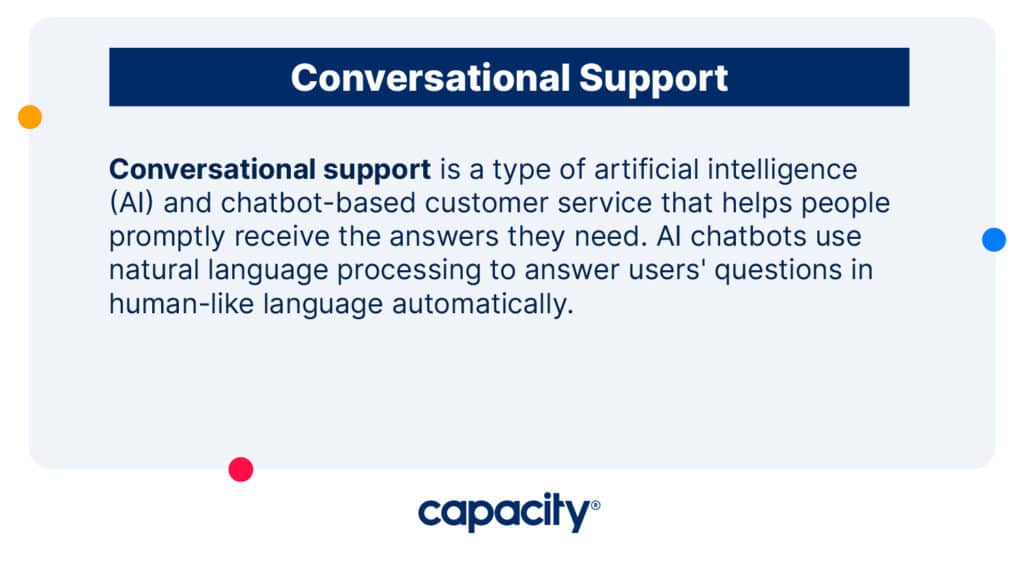 Image of conversational support definition.