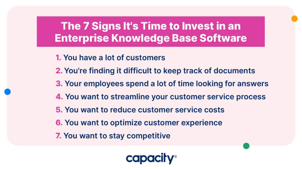 7 signs it's time to invest in enterprise knowledge base software