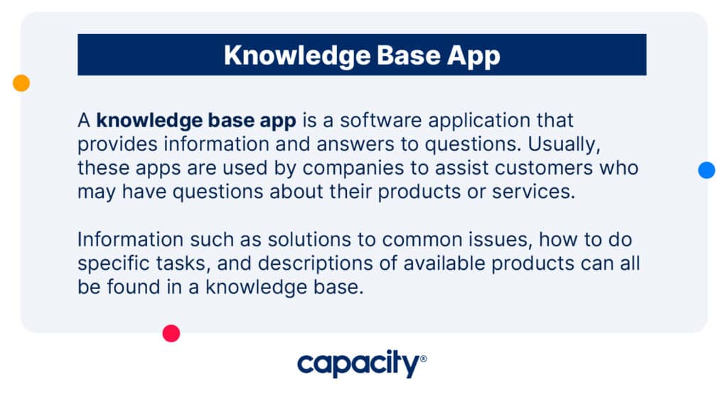 Image showing the definition of knowledge base app.