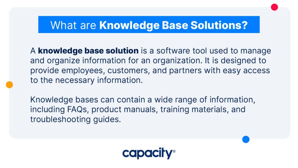 Image of definition of knowledge base solutions