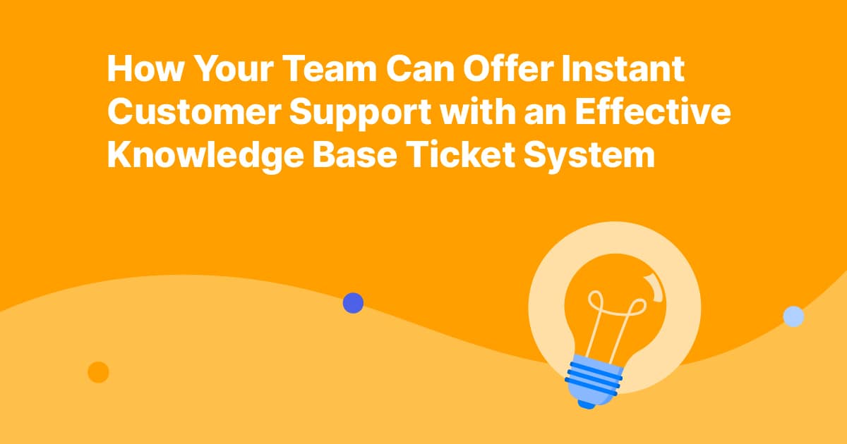 Knowledge base ticket system header image.