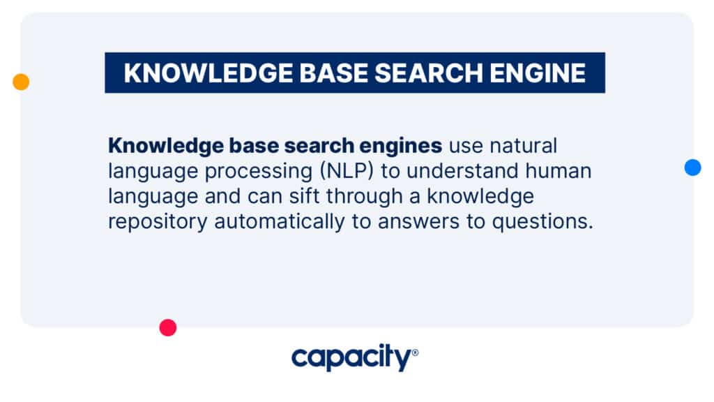 Image showing the definition of knowledge base search engine.