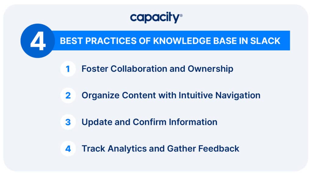 Image showing knowledge base in Slack best practices.