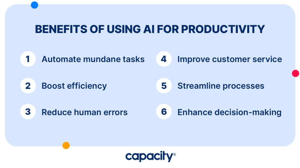 Image showing the benefits of using AI for productivity.