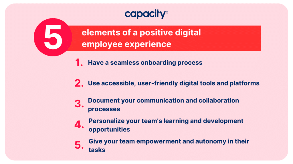 Top 5 elements of a positive digital employee experience