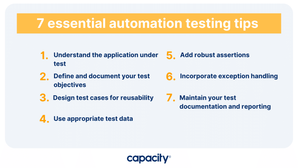 7 essential automation testing tips