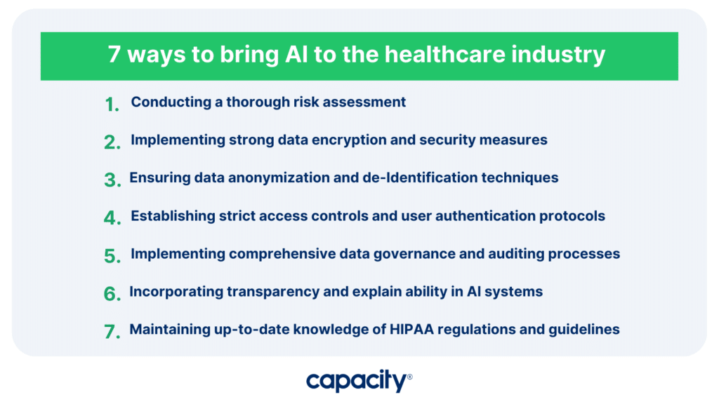 7 ways to bring AI to the healthcare industry
