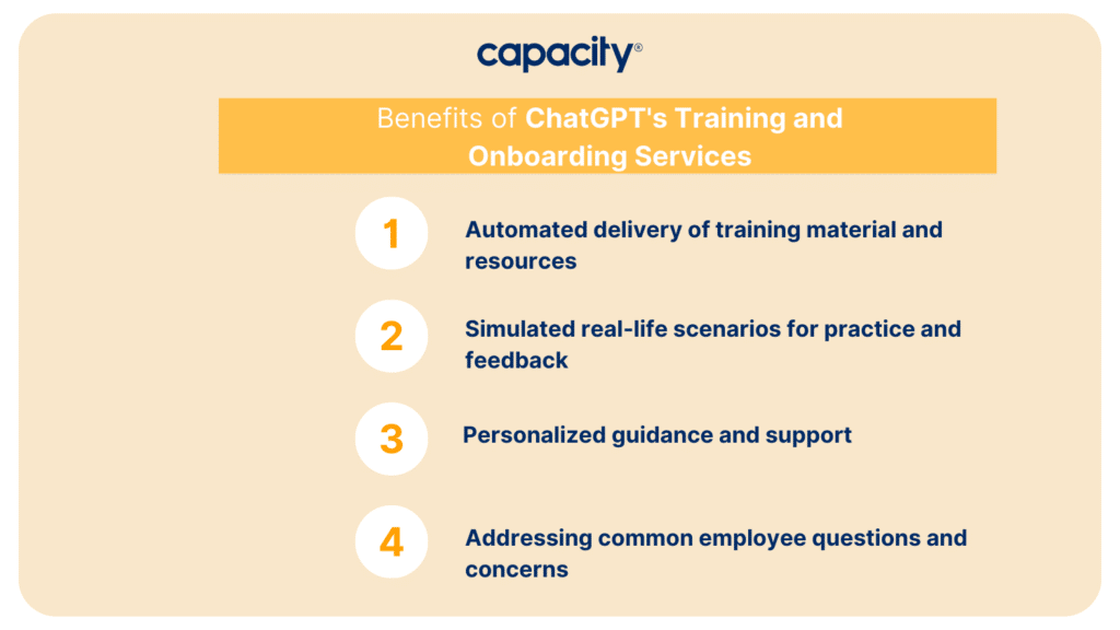 Benefits of ChatGPT's Training and Onboarding Services