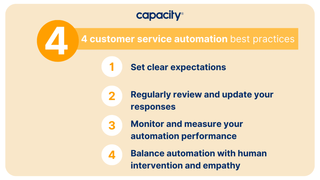 4 customer service automation best practices