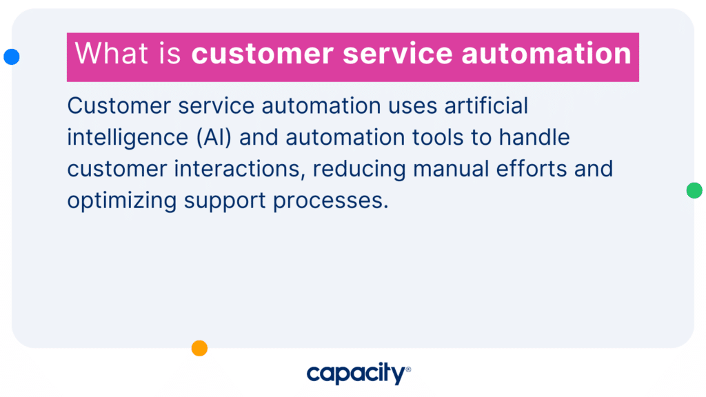 What is customer service automation