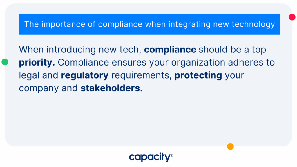 The importance of compliance when integrating new technology
