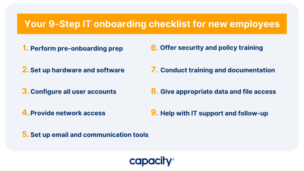 Your 9-Step IT onboarding checklist for new employees