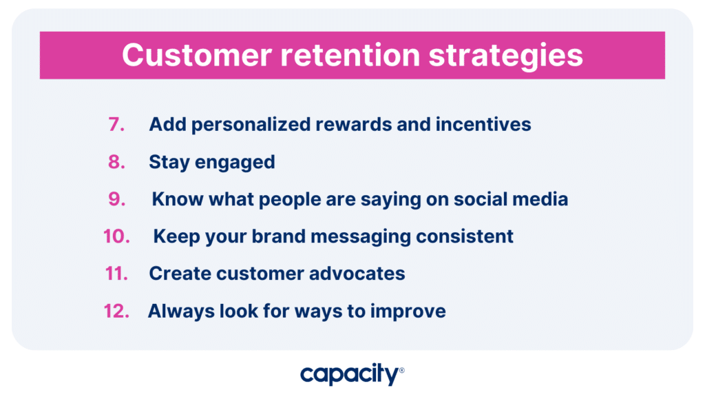 Customer retention strategies