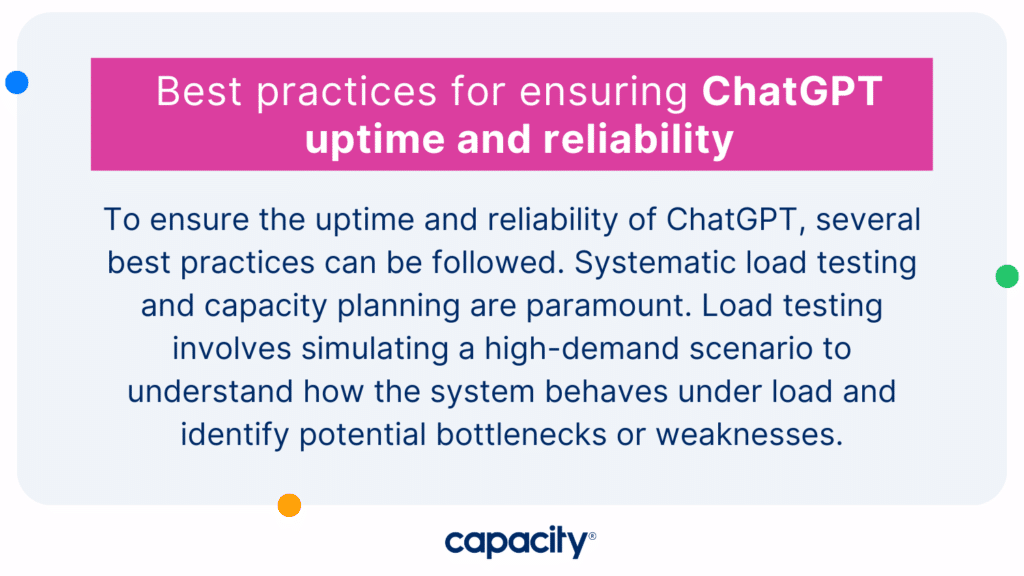 Best practices for ensuring ChatGPT uptime and reliability