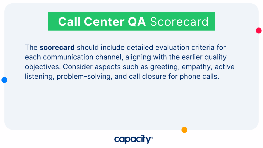 Building out your call center QA scorecard