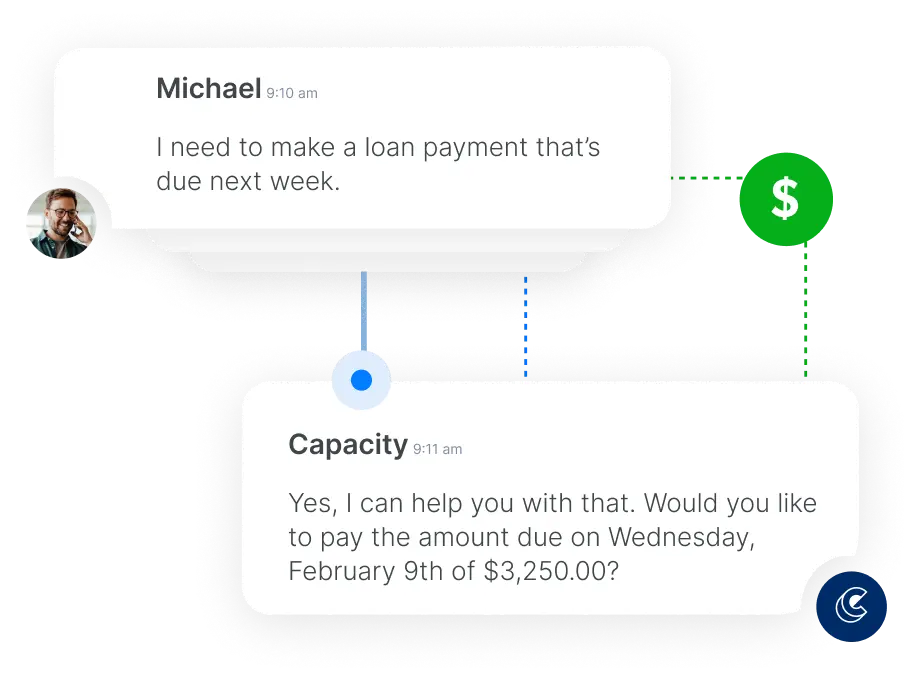 An illustration that shows how Capacity only enables the right team members to see certain information.