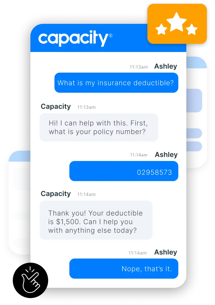 An illustration that shows how Capacity only enables the right team members to see certain information.