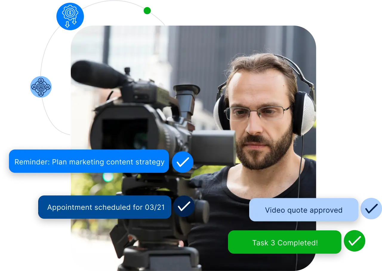 An illustration that shows how Capacity only enables the right team members to see certain information.