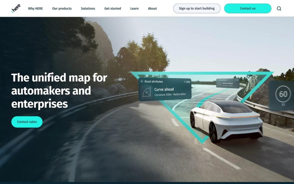 HERE technologies mapping software