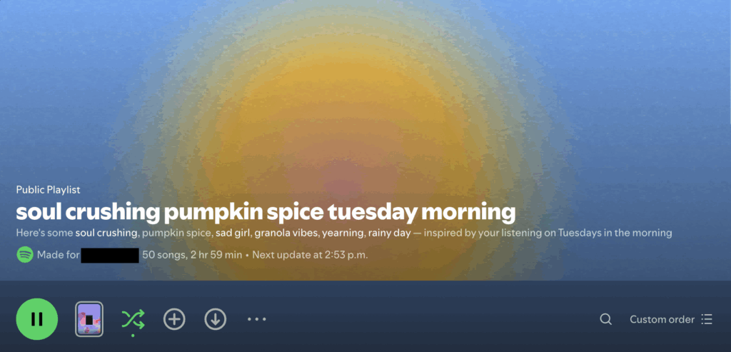 example of how streaming platform Spotify uses AI to enhance recommendations